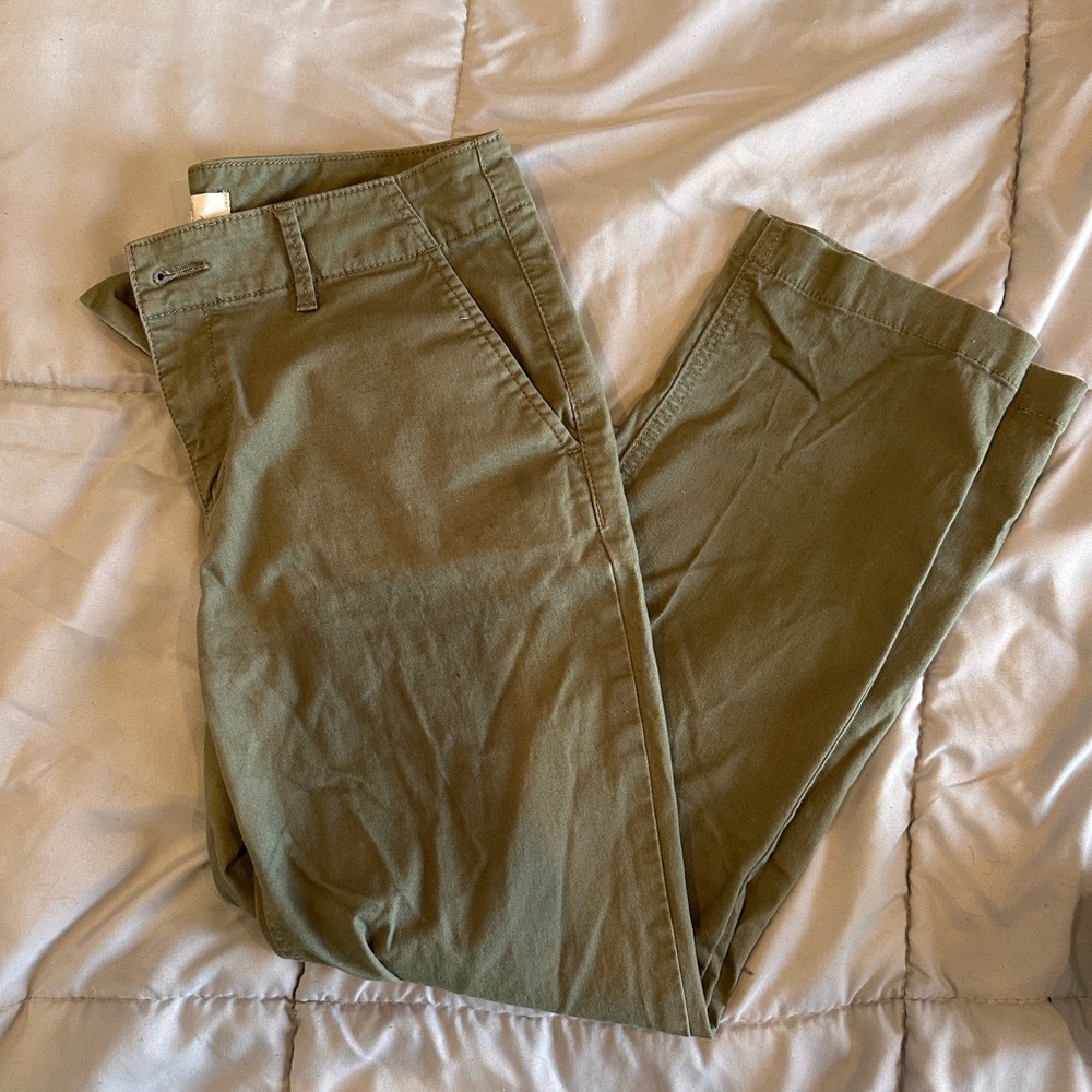 Olive green loft pants